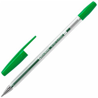 Ручка шариковая BRAUBERG "M - 500 CLASSIC", зеленая, корпус прозрачный, узел 0,7 мм, линия письма 0,35 мм, 50 шт.