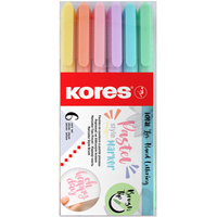 Набор маркеров Kores Pastel Style 6 цветов (толщина линии 1-5 мм)