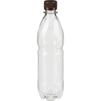 Бутылка с крышкой ПЭТ прозрачная 500 мл узкое горло (100 штук в упаковке)