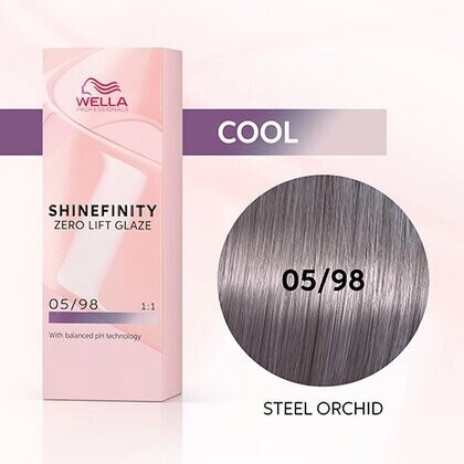 Гель-крем краска для тонирования и блеска Shinefinity 05/98 (Стальная Орхидея) 60 мл.