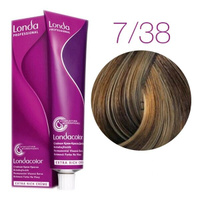 Стойкая крем-краска для волос Londa Color Extra Rich 7/38 (блонд золотисто-жемчужный) 60 мл.
