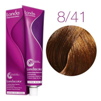 Стойкая крем-краска для волос Londa Color Extra Rich 8/41 (светлый блонд медно-пепельный) 60 мл.