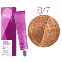 Стойкая крем-краска для волос Londa Color Extra Rich 8/7 (светлый блонд коричневый) 60 мл.