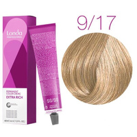 Стойкая крем-краска для волос Londa Color Extra Rich 9/17 (ванильный мусс) 60 мл.