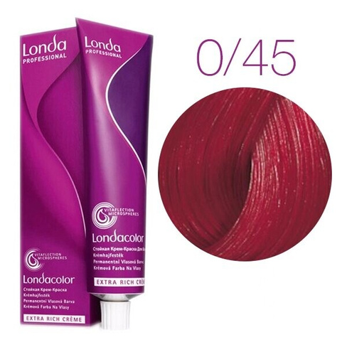 Стойкая крем-краска для волос Londa Color Extra Rich 0/45 (медно-красный микстон) 60 мл.