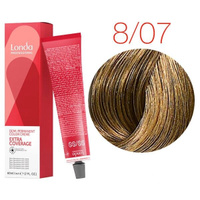 Тонирующая крем-краска для волос Londa Color Extra Coverage 8/07 (светлый блонд натуральный коричневый) 60 мл.