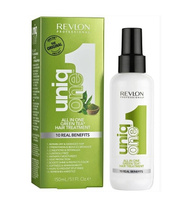Несмываемая маска-спрей Ревлон с ароматом зелёного чая Revlon Uniq ONE All in One Treatment Green Tea 150 мл.