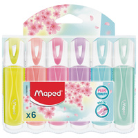 Набор текстовыделителей MAPED 6 шт., ассорти, "FLUO PEP'S Pastel", линия 1-5 мм, 742558