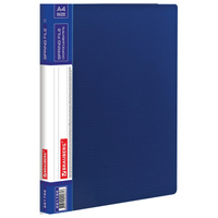 Папка с металлическим скоросшивателем и внутренним карманом BRAUBERG "Contract", синяя, до 100 л., 0,7 мм, бизнес-класс,