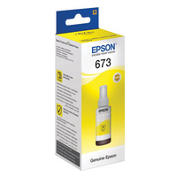 Чернила EPSON 673 (T6734) для СНПЧ Epson L800/L805/L810/L850/L1800, желтые, оригиналЬНЫЕ, C13T67344A/498