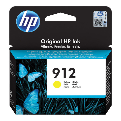 Картридж струйный HP (3YL79AE) для HP OfficeJet Pro 8023, №912 желтый, ресурс 315 страниц, оригинальный