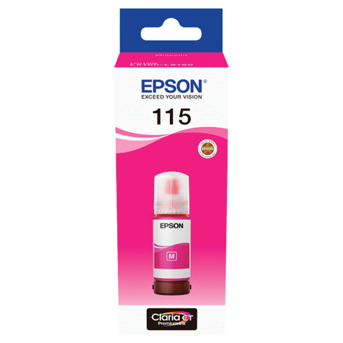 Чернила EPSON 115 (C13T07D34A) для СНПЧ L8160/L8180, пурпурные, объем 70 мл, оригиналЬНЫЕ