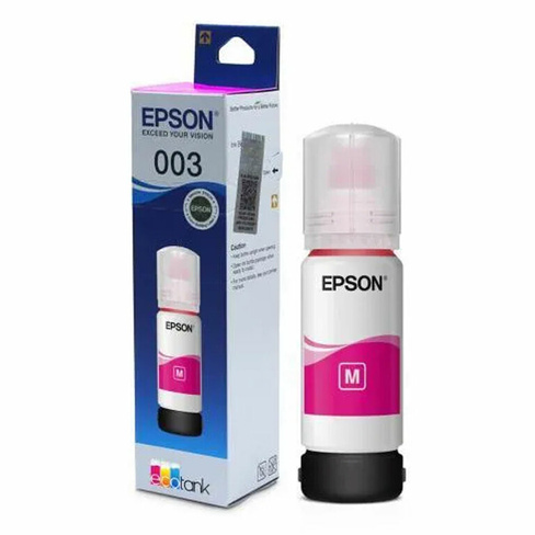 Чернила EPSON 003 (C13T00V398) для СНПЧ EPSON L3210/L3216/L3218, пурпурные, оригиналЬНЫЕ