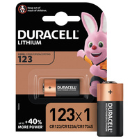 Батарейка DURACELL Ultra ОРИГИНАЛ CR123, литиевая, 1 шт., 3 В, блистер, 75058646