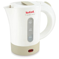 Чайник TEFAL KO120130, 0,5 л, 650 Вт, закрытый нагревательный элемент, пластик, бело-бежевый, 7211001544