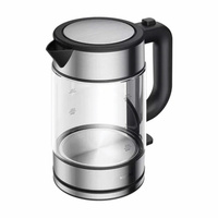 Чайник XIAOMI Electric Glass Kettle, 1,7 л, 2200 Вт, закрытый нагревательный элемент, стекло, черный, BHR7490RU