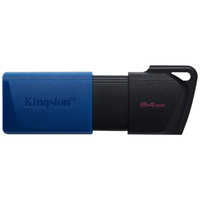 Флеш-диск 64GB KINGSTON DataTraveler Exodia M, разъем USB 3.2, черный/Синий, DTXM/64GB