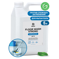 Средство концентрат для машинной и ручной мойки полов 5,6 кг, GRASS FLOOR WASH STRONG, щелочь, 125193