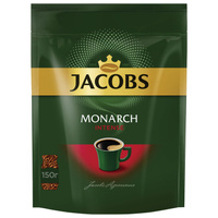 Кофе растворимый JACOBS "Monarch Intense" 150 г, сублимированный, 8051499