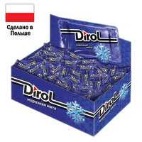 Жевательная резинка DIROL "Морозная мята", 100 мини-упаковок по 2 подушечки, 272 г, 9001397
