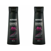 AGRADO Шампунь профессиональный для волос Интенсивный блеск, 400 мл, 2 штуки Agrado