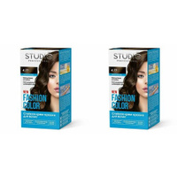 Studio Professional краска для волос Fashion Color 4.77 Тёмный шоколад, 115мл, 2уп. Essem Hair Studio Professional
