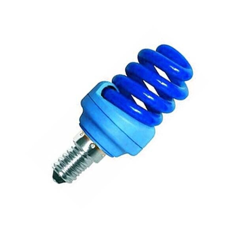 Лампа энергосберегающая 12W R43 E14, цвет свечения синий