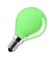 Лампа накаливания обычная 25W R45 Е14, цвет свечения зеленый