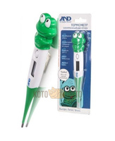 Термометр электронный AND DT-624 Лягушка зеленый/белый