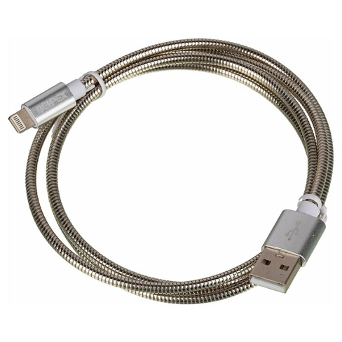Кабель USB A - Lightning 1м Behpex, серебристый