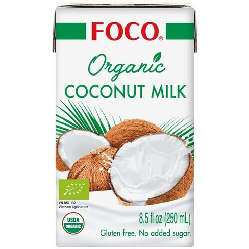 Молоко кокосовое FOCO Organic 10%, 250 г, 250 мл