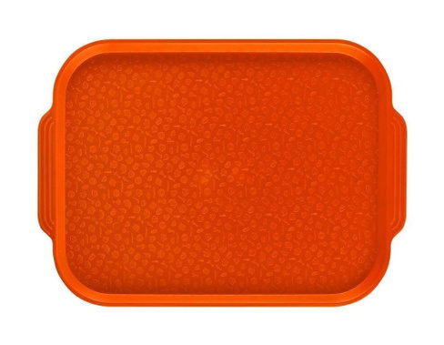 Поднос столовый 450х355 мм с ручками оранжевый Resto
