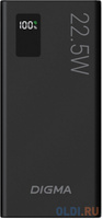 Внешний аккумулятор Power Bank 10000 мАч Digma DGPF10A черный