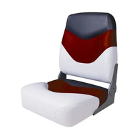 Кресло складное мягкое Premium High Back Boat Seat (белый/красный) Неизвестно
