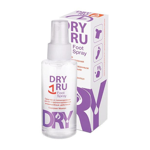 Средство против потливости ног Dry Ru Foot Spray Dry Ru (Россия)