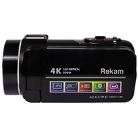 Видеокамера Rekam Allure zoom 1100, черный, Flash, ИК-пульт дистанционного управления, Защитная крышка объектива, Кабель