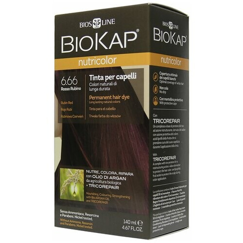 BioKap Nutricolor крем-краска для волос, 6.66 рубиново-красный, 140 мл