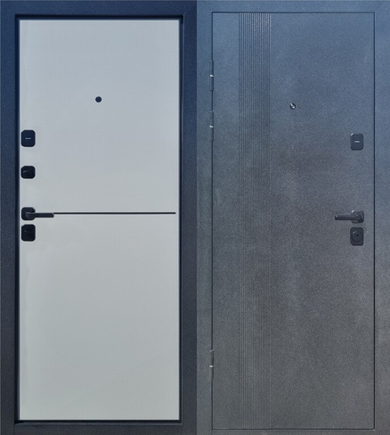 Входная дверь Титан Модель 182 line, серый эмалит