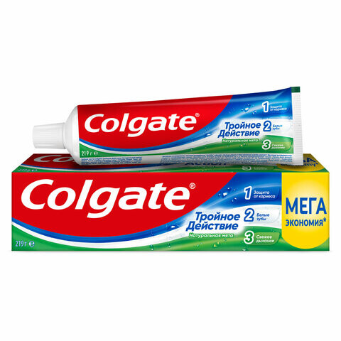 Зубная паста 150 мл COLGATE Натуральная мята тройное действие с фторидом 6920354806926